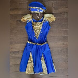 Blue and Gold Military Costume
